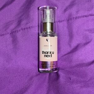 Ariana Grande Thank U Next Body Mist in Pink and Purple